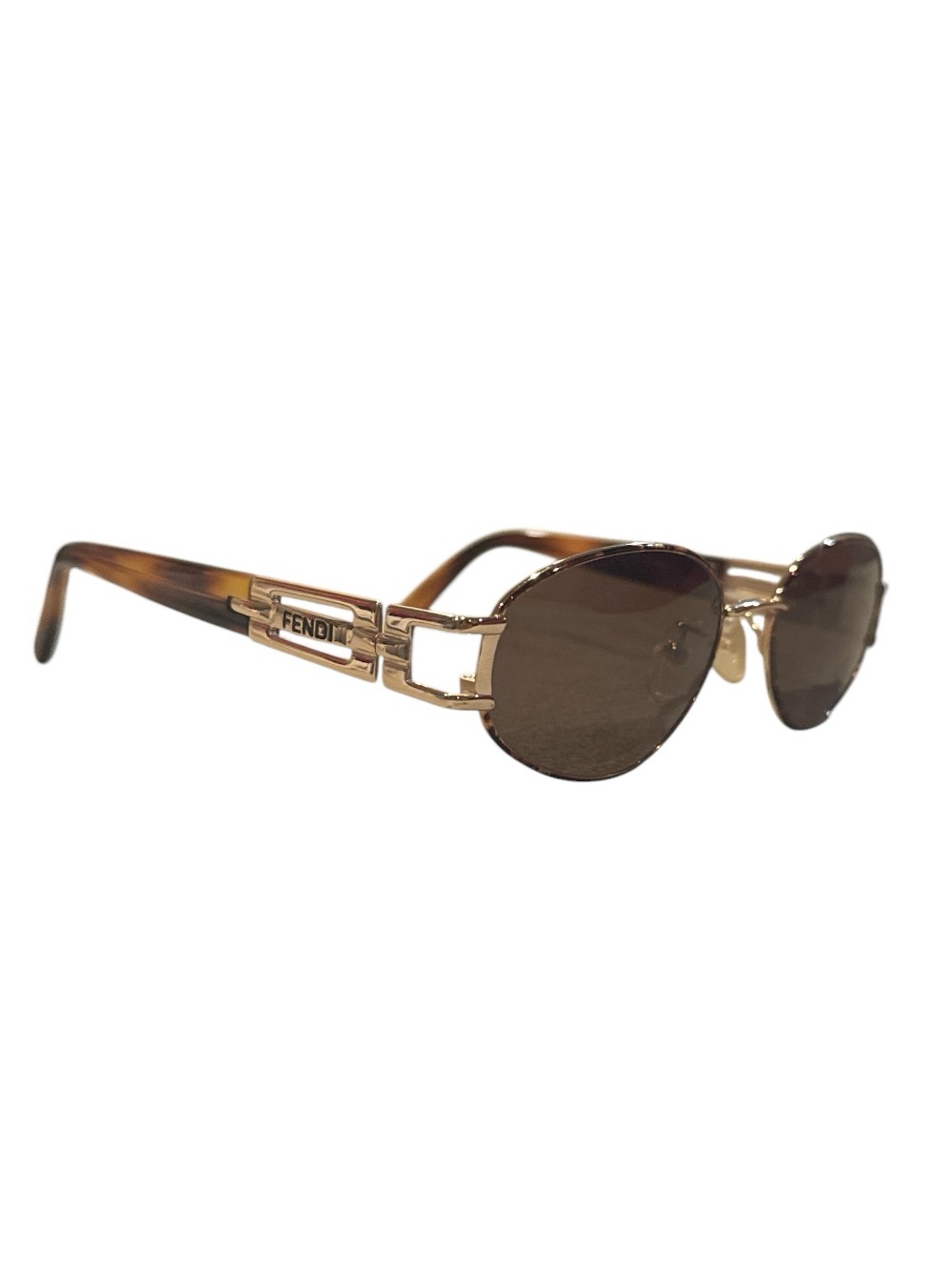 Vintage 1990s FENDI FS209 Tortoise 130 Sunglasses.